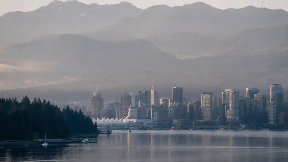 What happened to Devon Sawa — a misty Vancouver harbor skyline evoking the Canadian teen star who led Final Destination