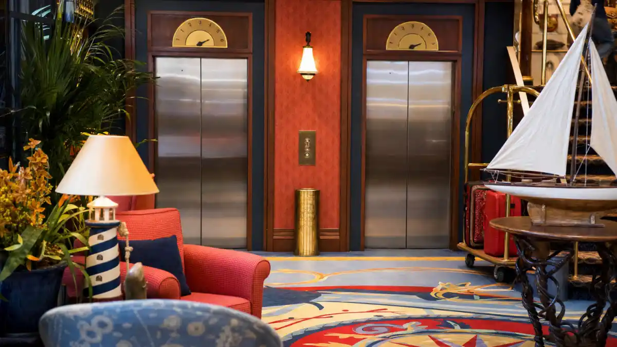 What happened to Dylan Sprouse — a whimsical luxury hotel lobby evoking his Suite Life of Zack and Cody Disney era