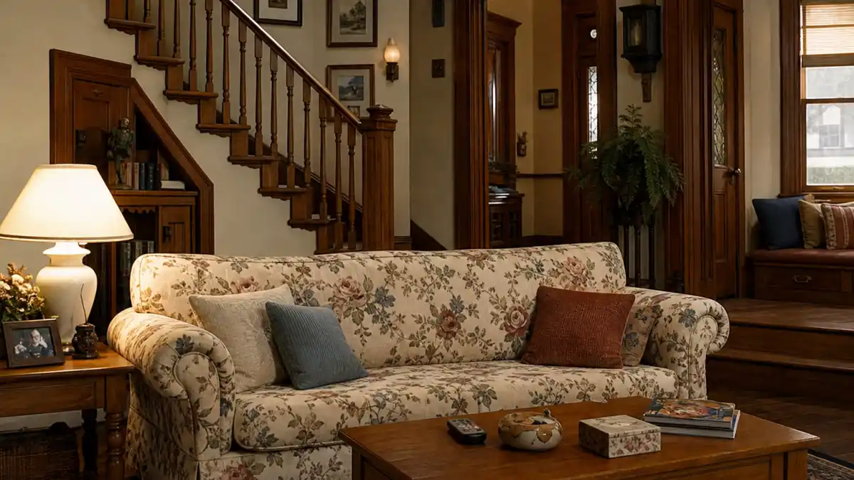 What happened to Jodie Sweetin — a cozy 1990s sitcom living room evoking Full House and Stephanie Tanner fame