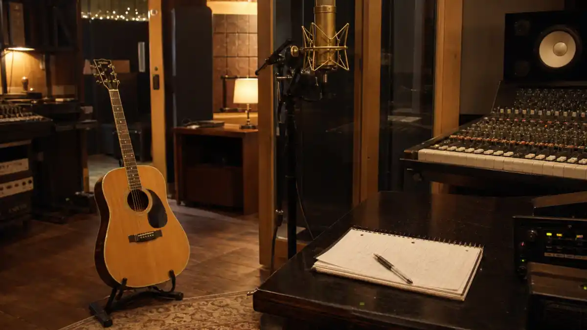 What happened to Michelle Branch — early 2000s pop-rock recording studio with acoustic guitar evoking Everywhere and All You Wanted era
