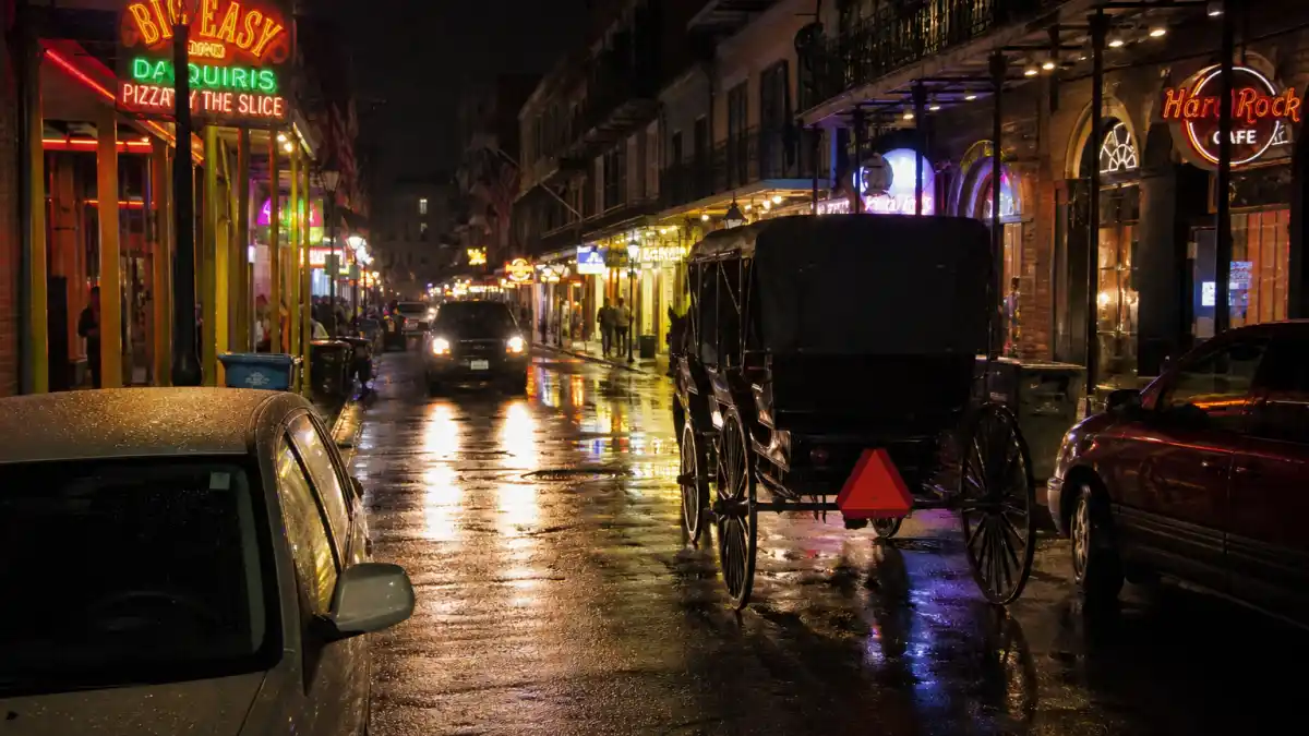 What happened to Mystikal — New Orleans French Quarter night street evoking early 2000s Southern rap roots