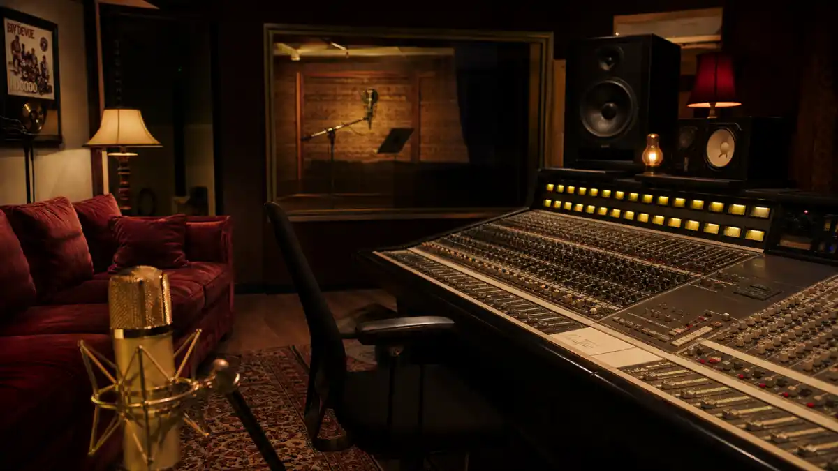 What happened to Sisqo — late 1990s R&B recording studio with gold microphone evoking Dru Hill and Thong Song era