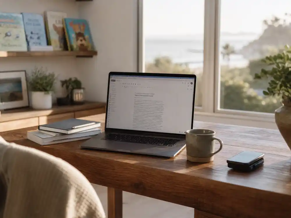 Home office workspace for where is Lauren Conrad now in 2026 — author and lifestyle entrepreneur life