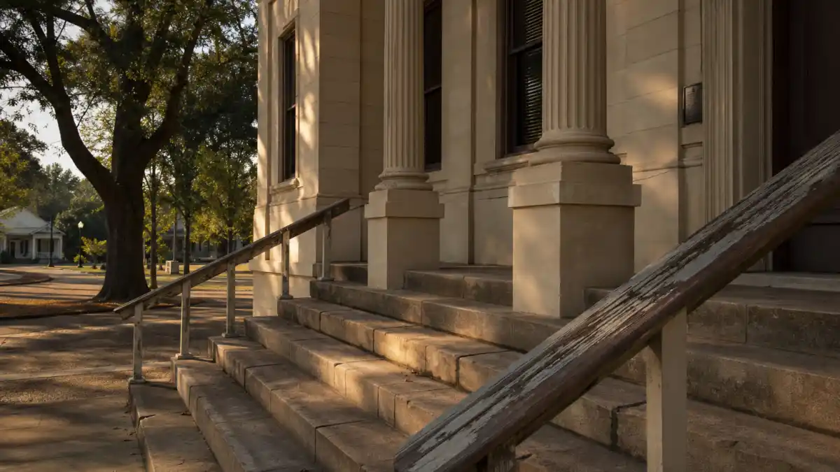 Where is Mary Badham now — 1930s Southern courthouse steps evoking To Kill a Mockingbird Scout era