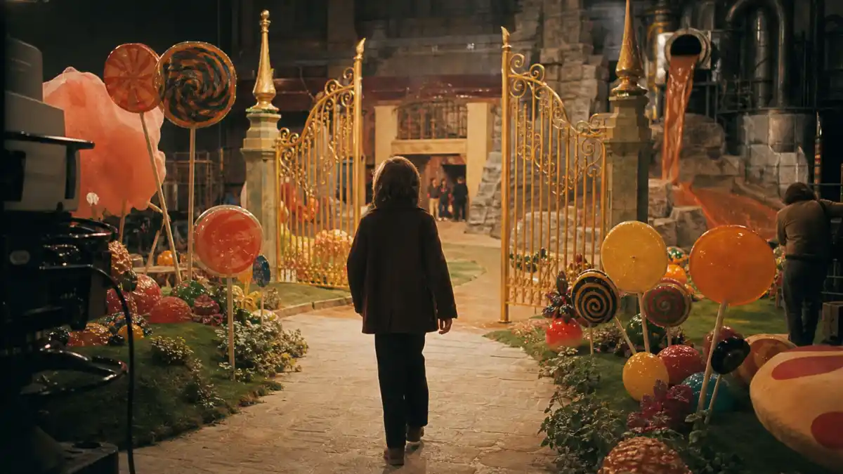Where is Peter Ostrum now — Willy Wonka chocolate factory film set evoking Charlie Bucket child star era
