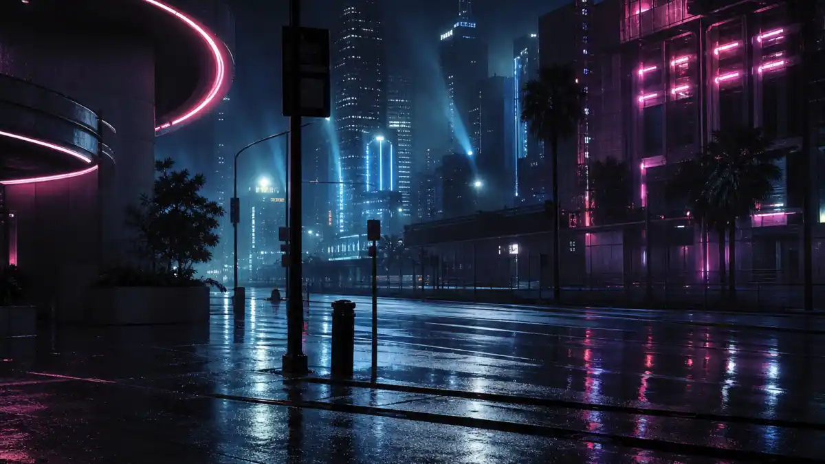 Where is Sean Young now 2026 — neon rainy cyberpunk city street evoking Blade Runner and Rachael legacy