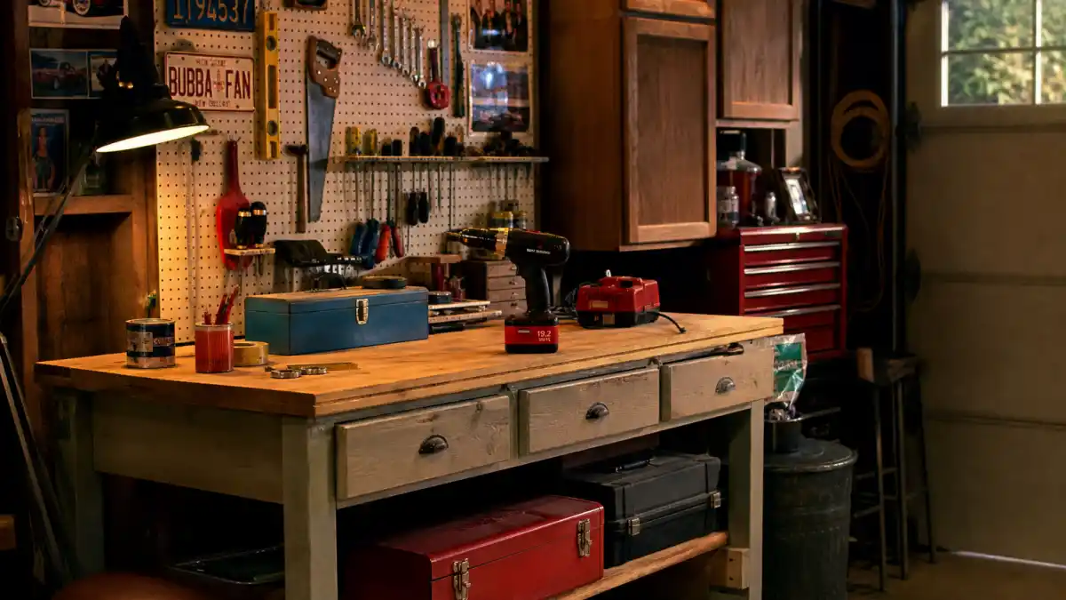 Where is Taran Noah Smith now — 1990s suburban garage workshop evoking Home Improvement sitcom era