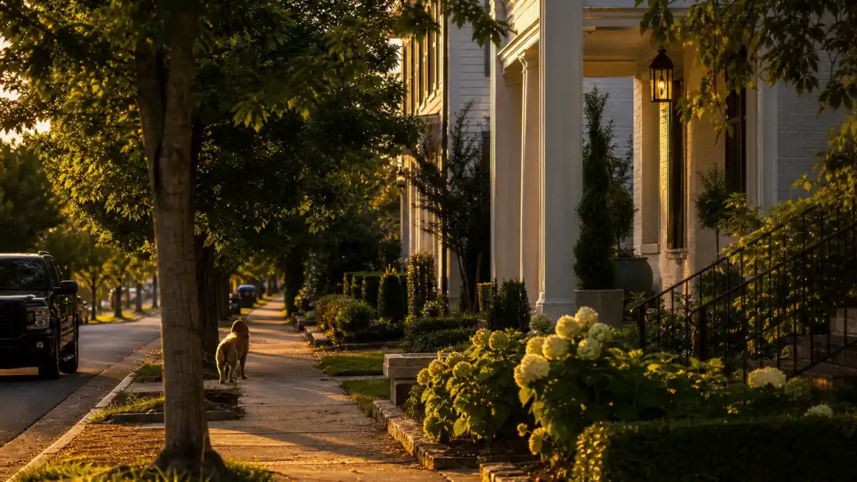 Where is William Zabka now 2026 — Nashville suburban street at golden hour evoking his Tennessee home life