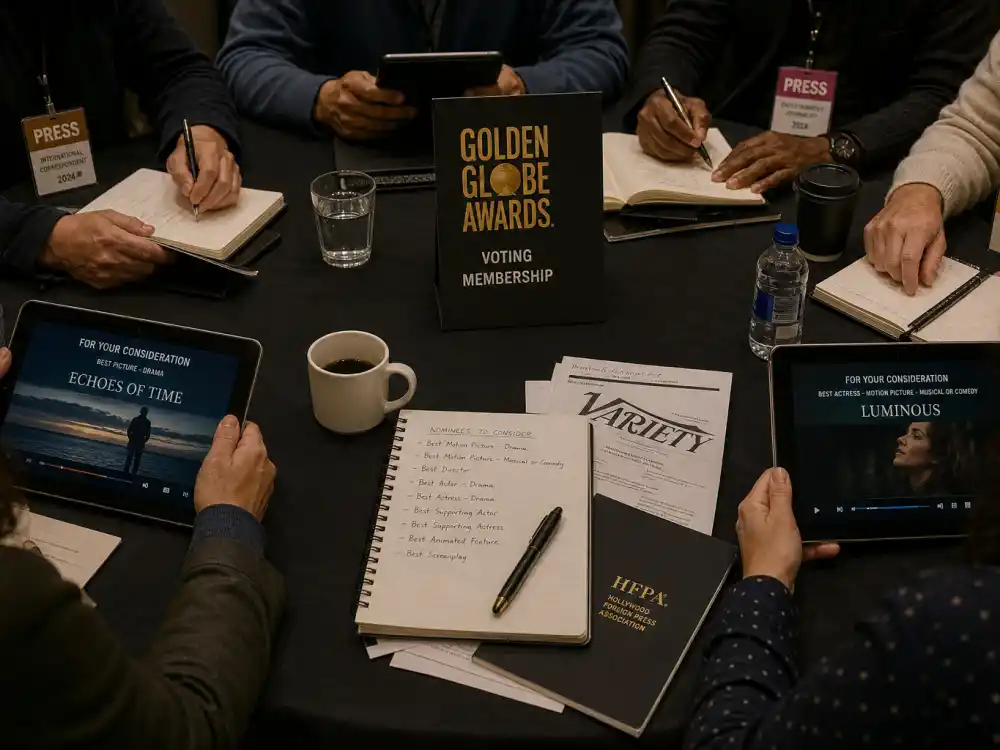 Expanded Golden Globes voting membership shows international journalists at a round table — who votes for the Golden Globes now includes diverse press members