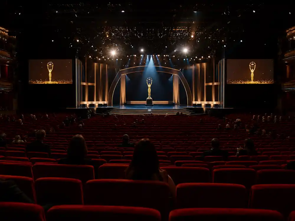Half-empty awards auditorium seats symbolize shrinking live audiences central to why award show ratings are declining across Oscar and Grammy nights