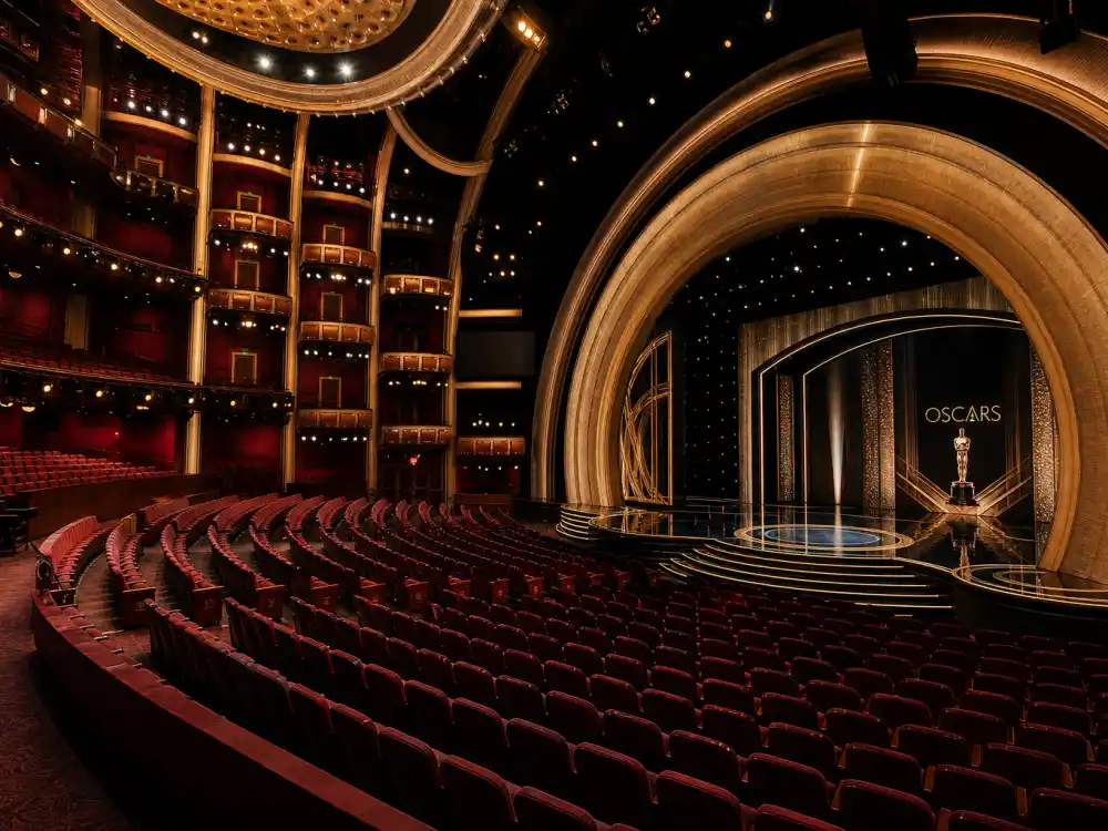 Grand awards theatre interior at the Dolby Theatre venue for Will Smith Chris Rock Oscars slap explained ceremony context