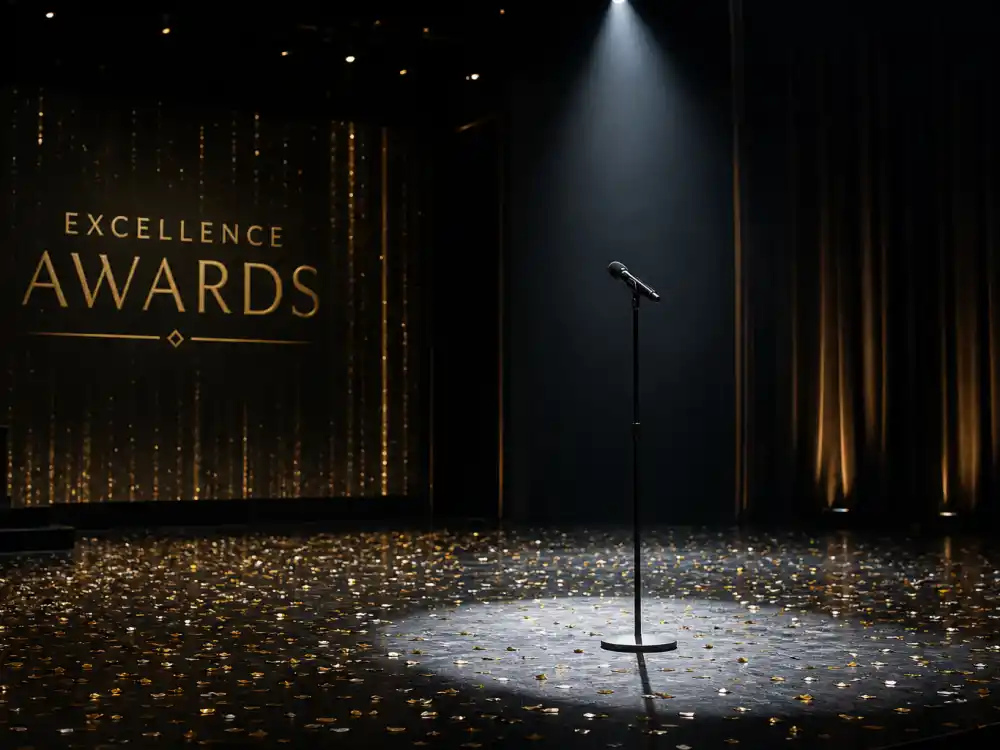 Empty post-ceremony awards stage after the Will Smith Chris Rock Oscars slap explained night reshaped 94th Academy Awards history