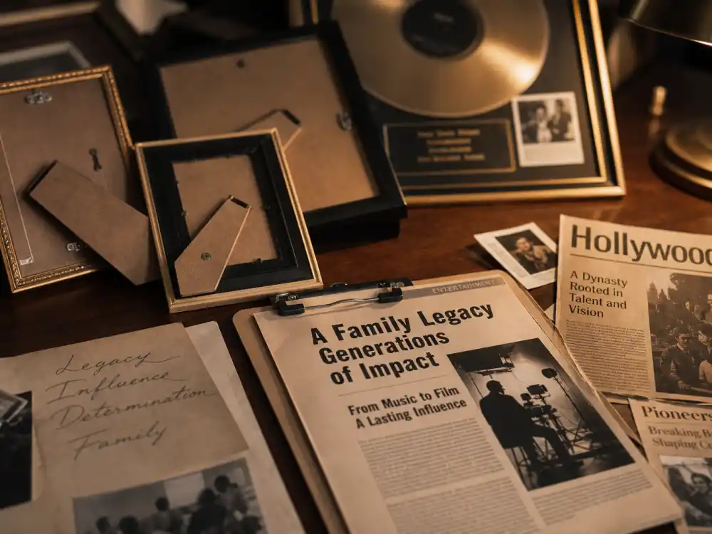 Hollywood family legacy mood board for Willow Smith celebrity kid career evolution Will Smith Jada Pinkett lineage acknowledged editorial without identifiable faces