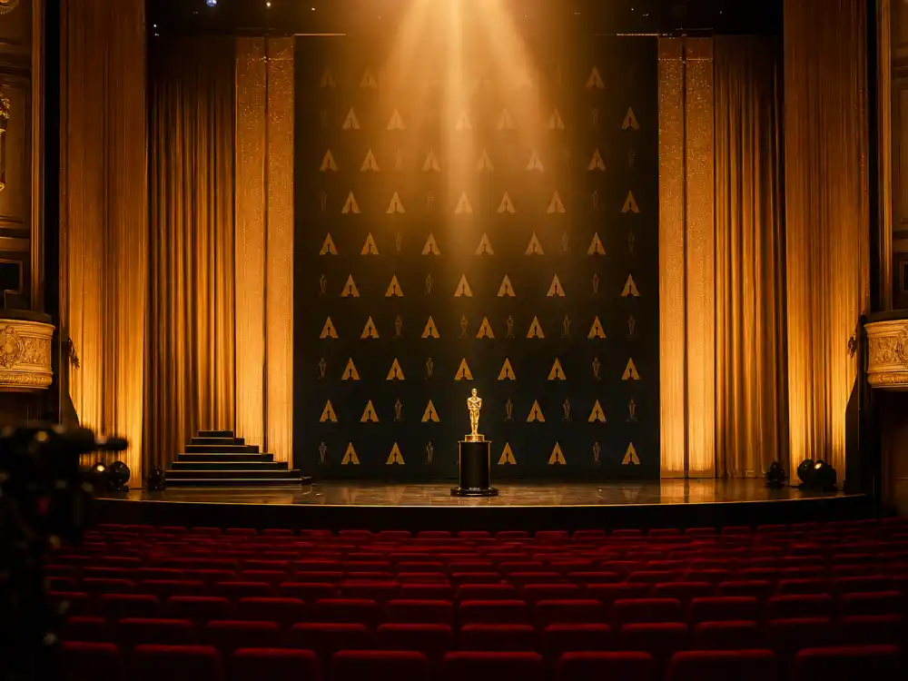 Classic awards theatre stage spotlight for youngest Oscar winners of all time ceremony-night context