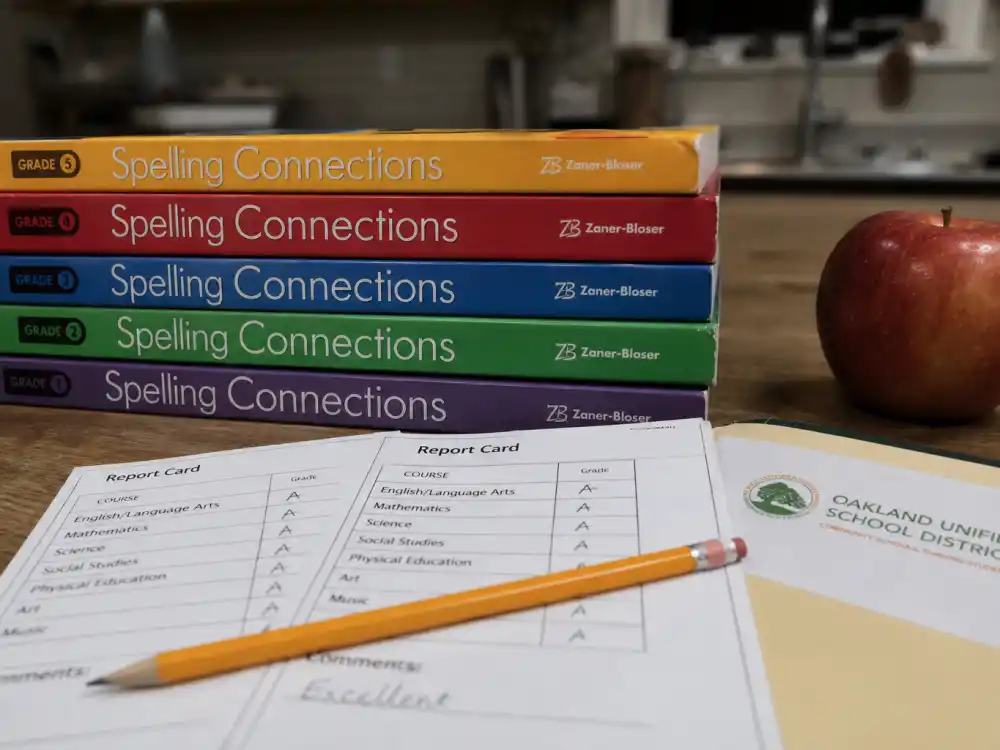 Spelling workbooks on kitchen table for Zendaya parents resemblance explained strict school values both parents were teachers People reported