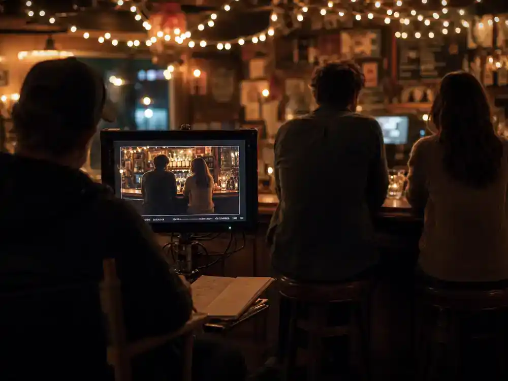 Prime Video new movies July 2026 Reminders of Him — romantic drama bar set with warm lighting and performer silhouettes from behind