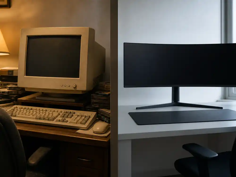 1990s versus modern office contrast in Bill Gates net worth over the years from IPO to spend-down