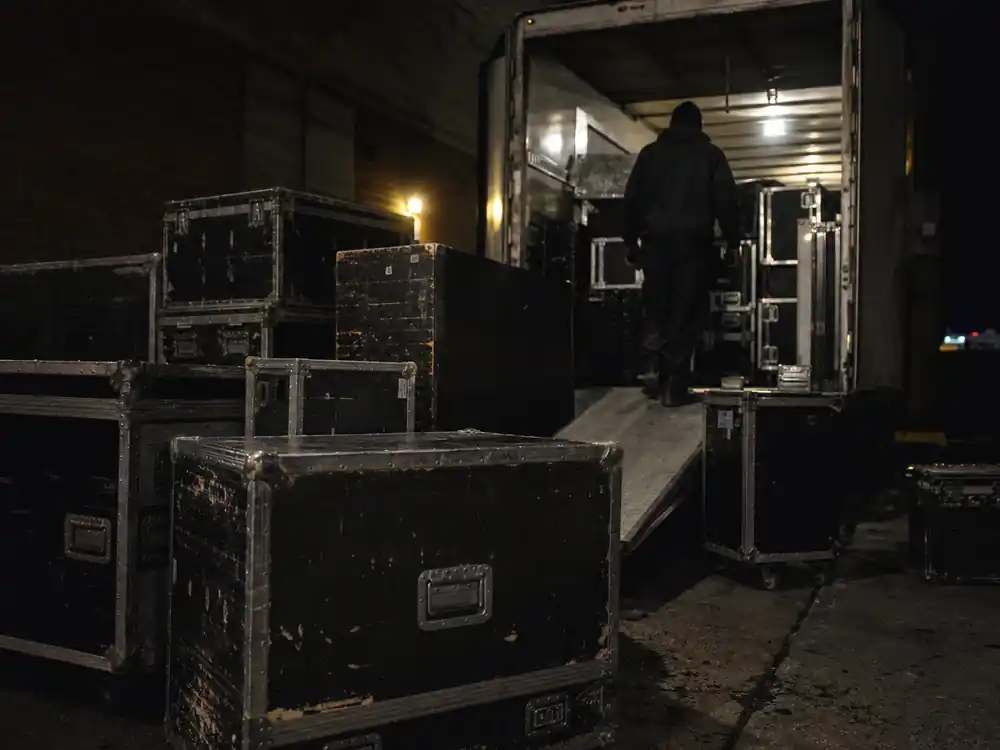 Tour road cases loading bay showing wear for Drake net worth over the years live peaks