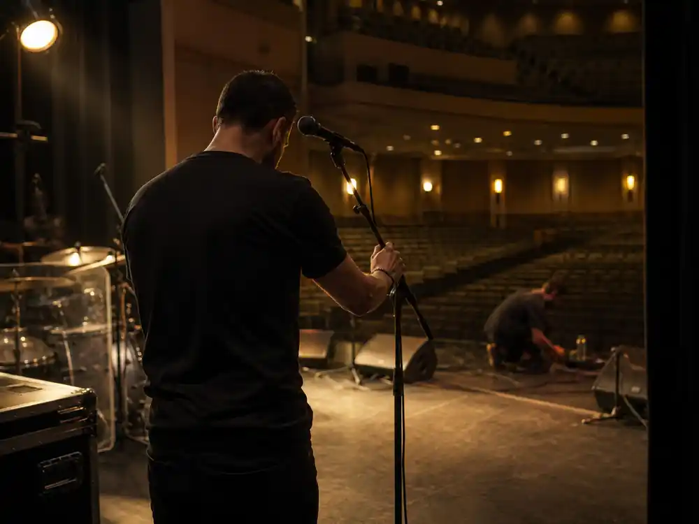 Stage wings during soundcheck where how Adele makes money from residencies and tours