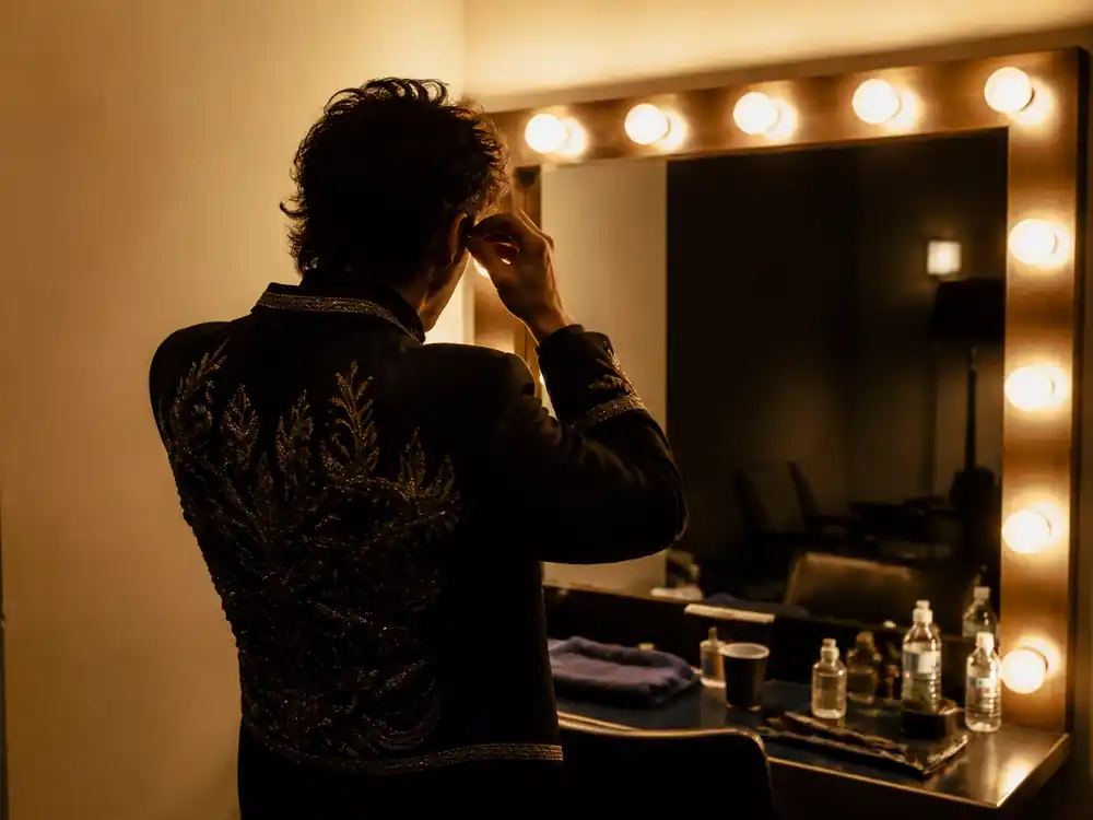 Dressing room mirror silhouette behind how much is Adele worth compared with brand billionaires