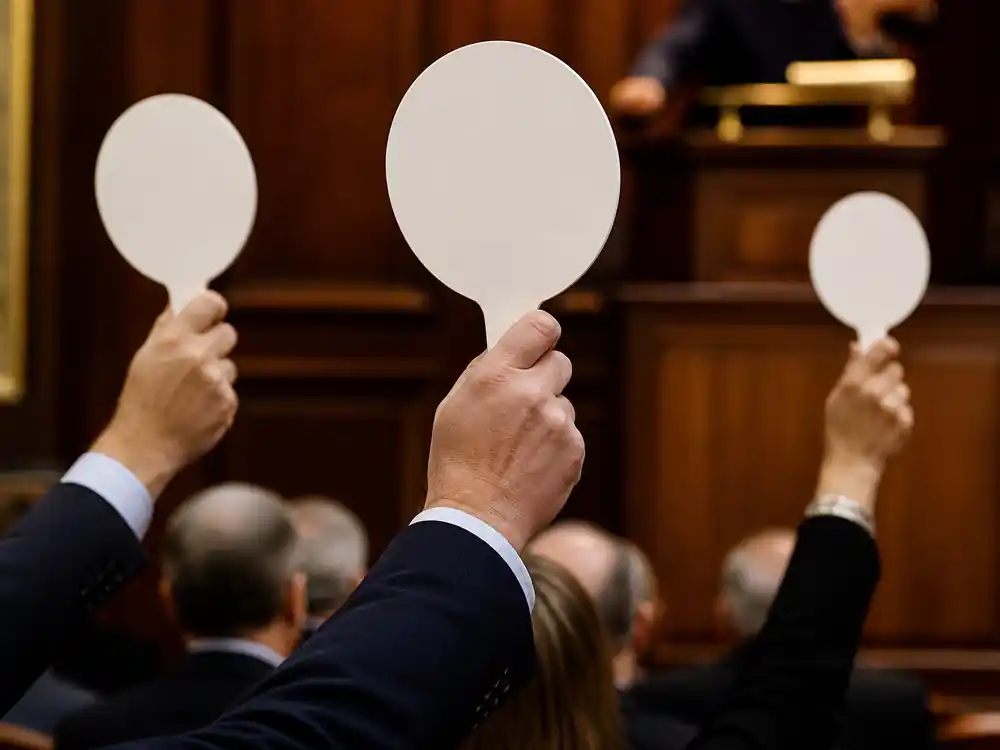 Auction room with raised bidder paddles tied to how much is Brad Pitt worth ownership design